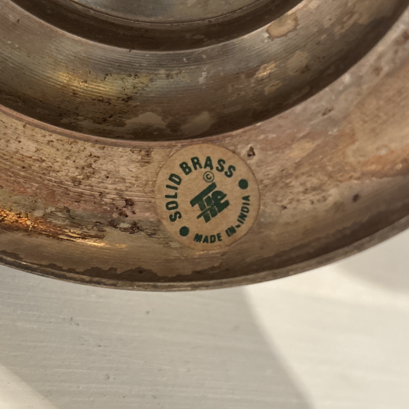 Solid Brass Trophy Vase 9×6.25” Scroll Arms Made In India