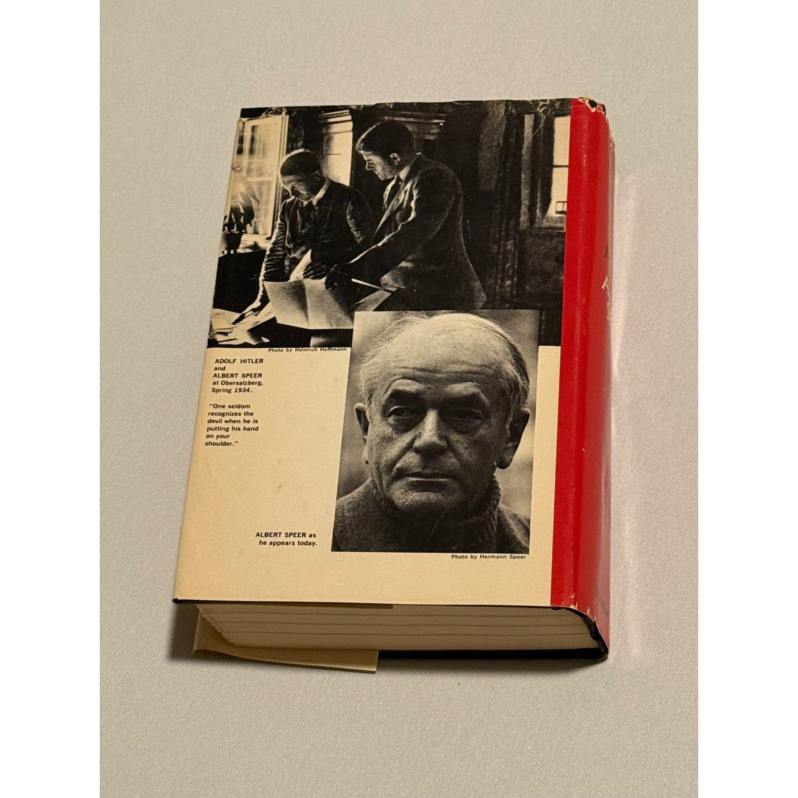 Inside the Third Reich Memoirs Albert Speer 1970 Hardcover Book Club Edition HC