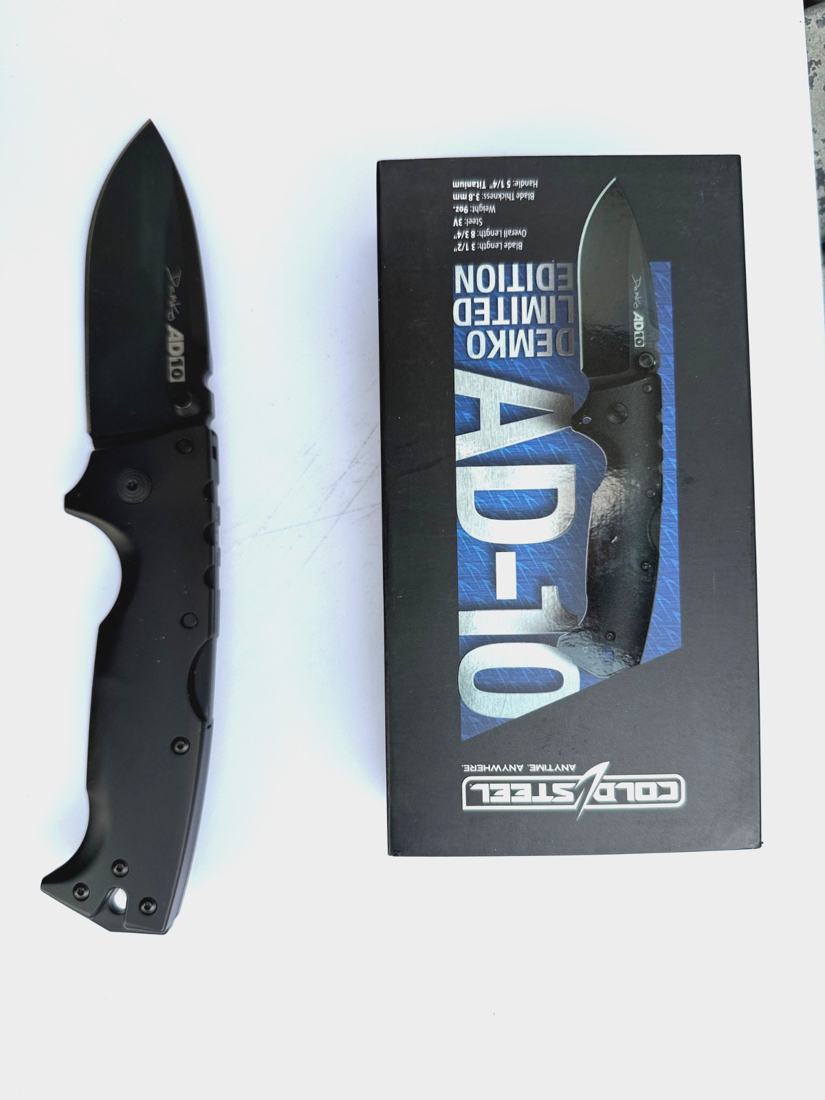 Cold Steel Demko AD-10 Blackout Limited Ed. #0386 Drop Point CPM-3V Pocket Knife