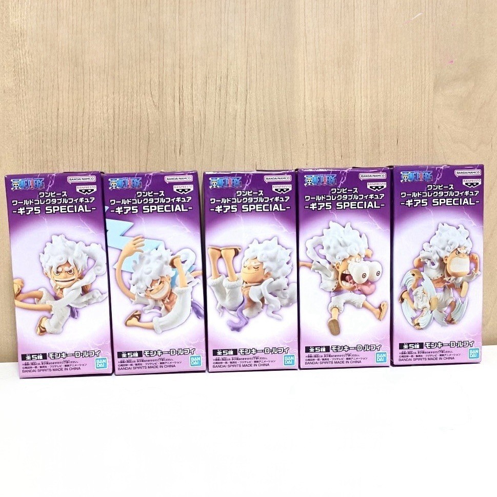 One Piece World Collectable Figure Monkey D Luffy Gear5 SPECIAL 5types set Japan