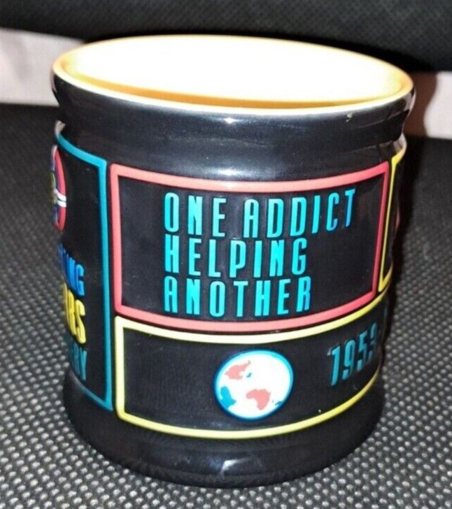 Vintage Narcotics Anonymous 50th Anniversary WCNA Raised Art Multicolor 18oz Mug