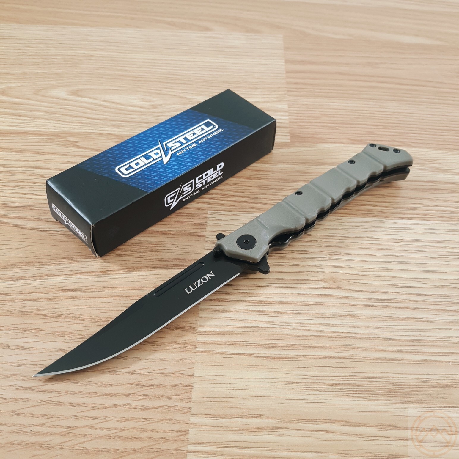 Cold Steel Medium Luzon Folding Knife 4″ 8Cr13MoV Steel Blade Earth GFN Handle
