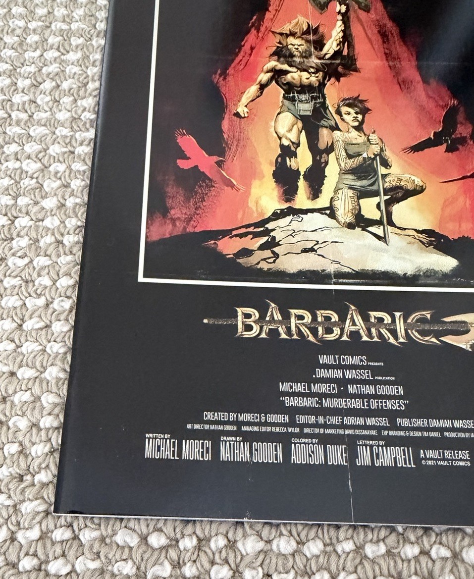 Barbaric 1 Movie Poster 1 Of 100 Variant Vault Comics Conan RARE Netflix Option