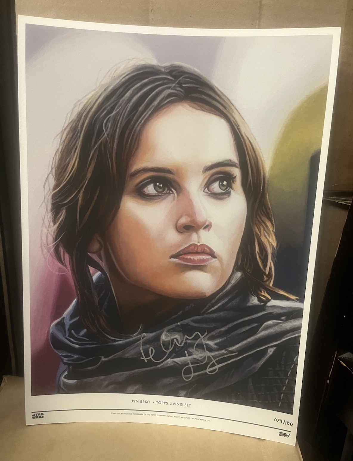 Felicity Jones Signed Star Wars Living Set 10×14 Fine Art Print Jyn Erso Beckett