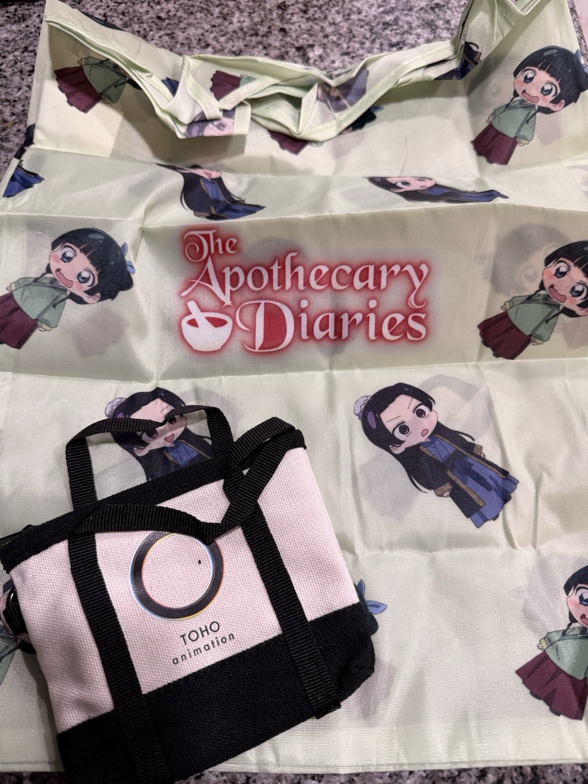 Anime Expo 2026 Mini Canvas Tote Bag Opens Up To Nylon Bag Apothecary Diaries
