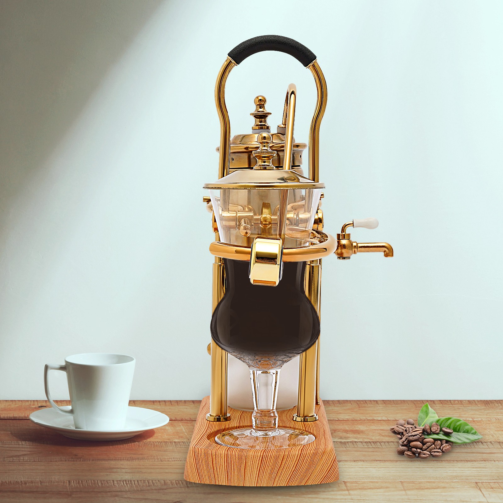 15OZ Royal Belgian Belgium Balance Syphon Coffee Maker Siphon Brewer Golden