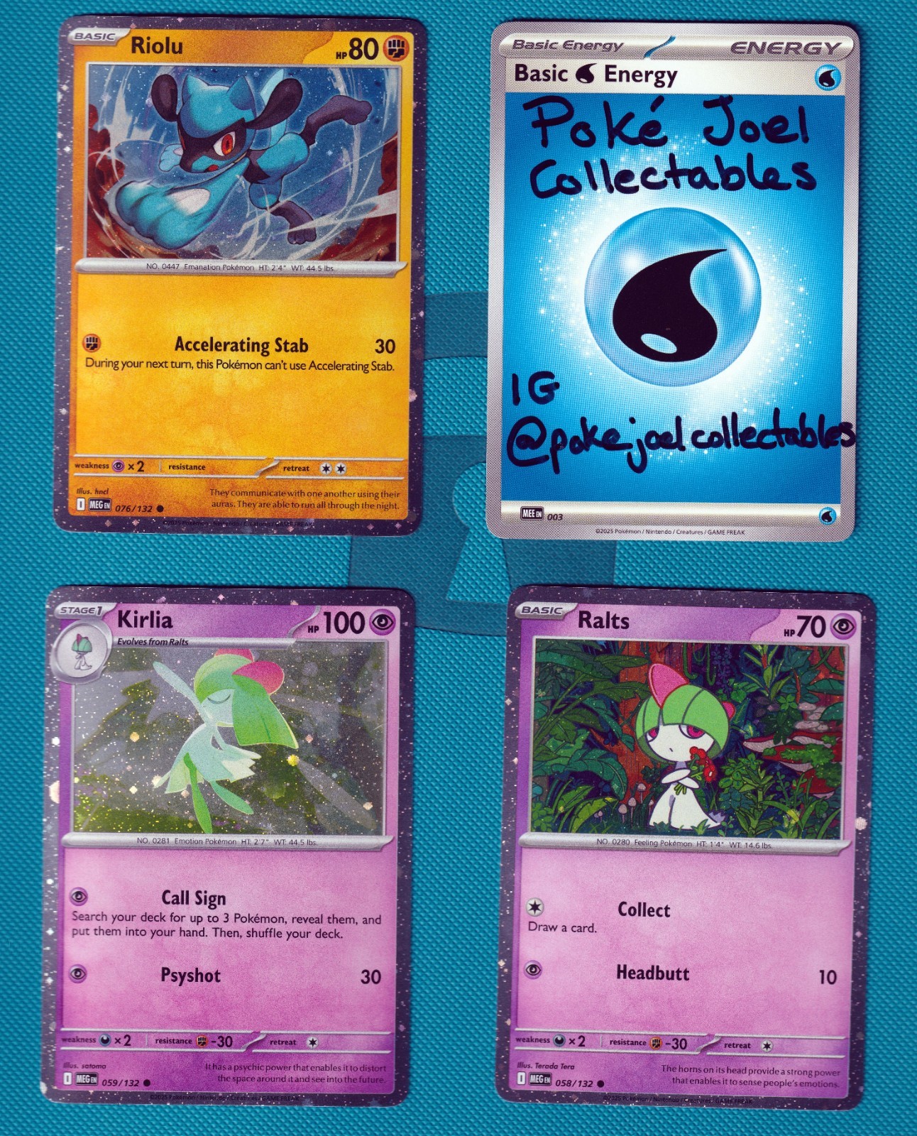 Ralts, Kirlia, Riolu 076/132 Cosmos Holo, Mega Evolution Base Masterset Promo