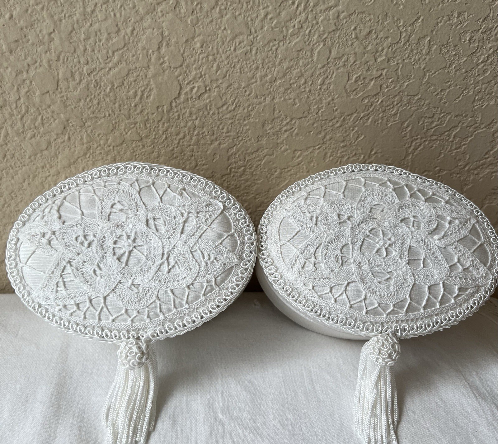 The Heirloom Lace Collection — White Battenburg Oval Box