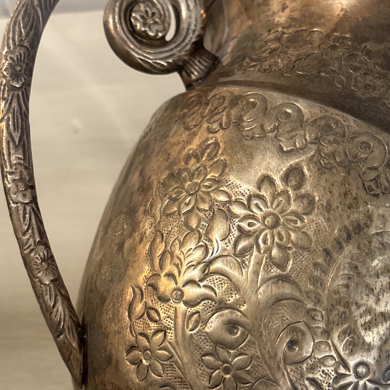 Solid Brass Trophy Vase 9×6.25” Scroll Arms Made In India