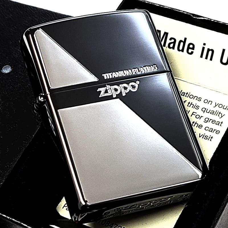 Zippo Black Titanium Coating with Etched Engraving Regular Lighter