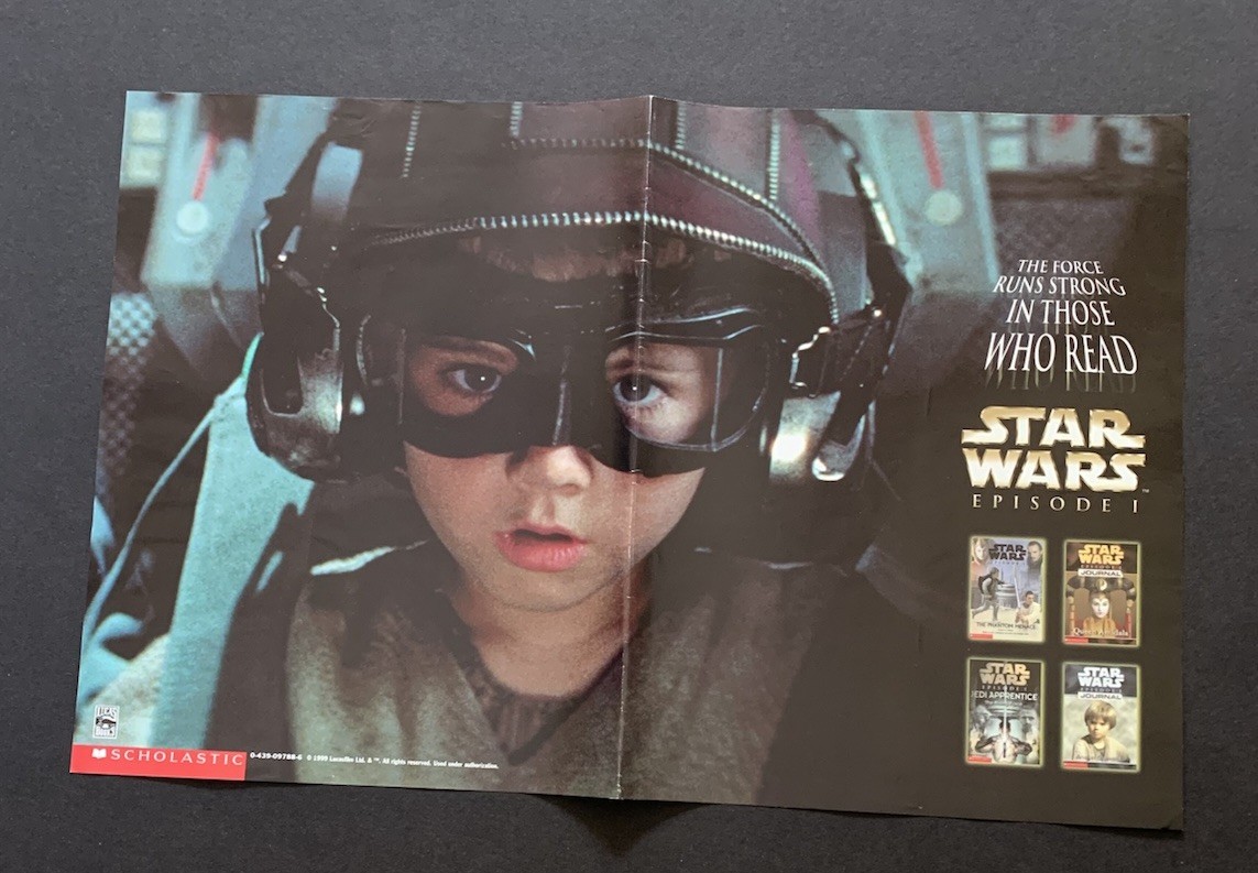 Jedi Those Who Read Star Wars Episode 1 Poster Scholastic 11×17 Promotional Ad