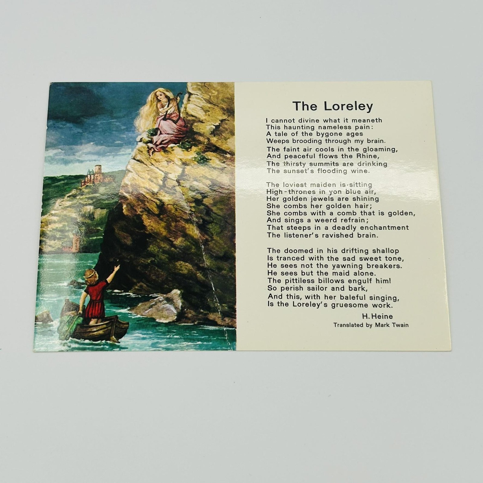 Germany The Loreley Postcard Wien Austria Multicolor Standard 5.5 X 3.5 In