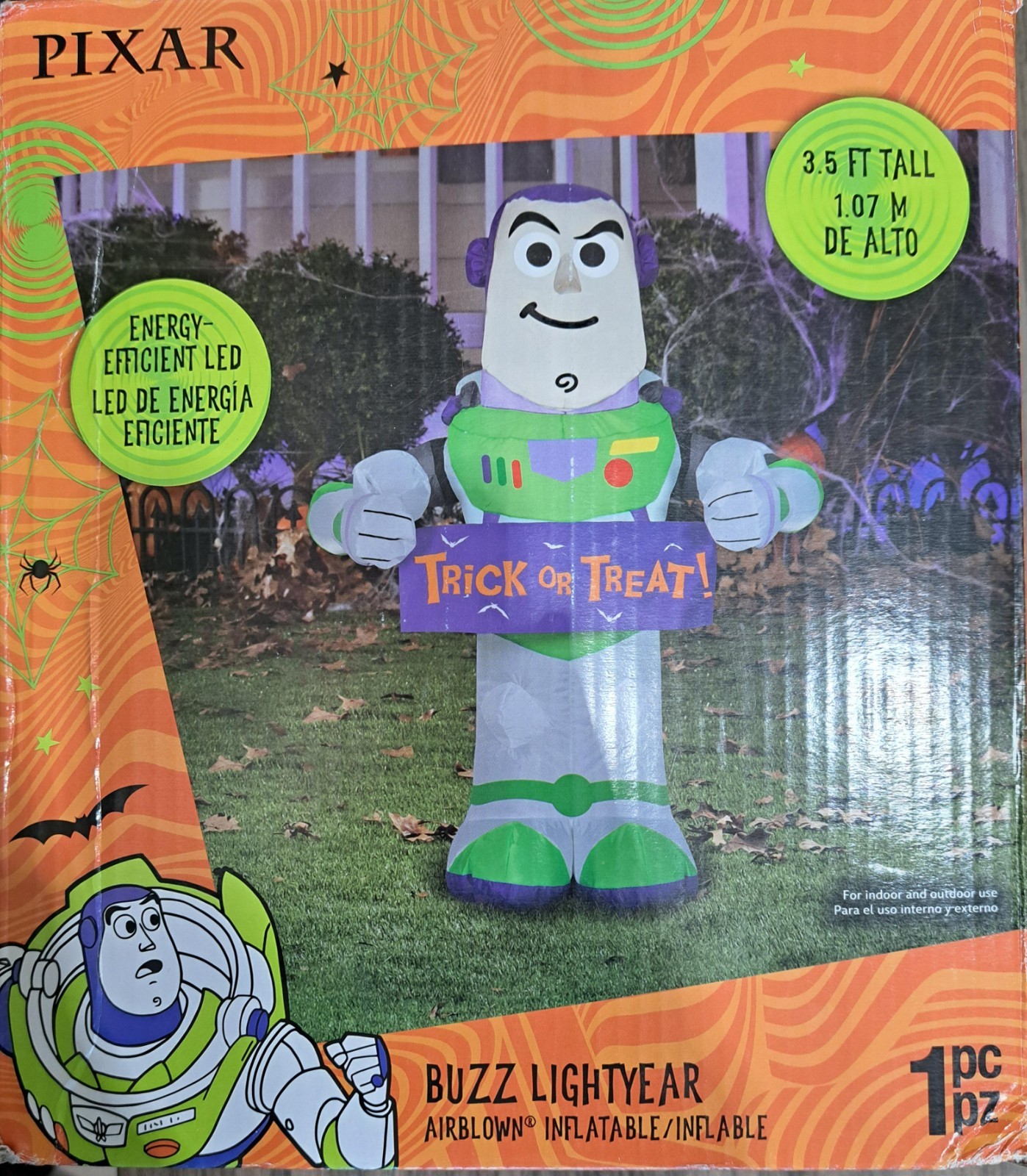 Disney Pixar Buzz Lightyear Halloween “Trick Or Treat” Airblown Inflatable Gemmy