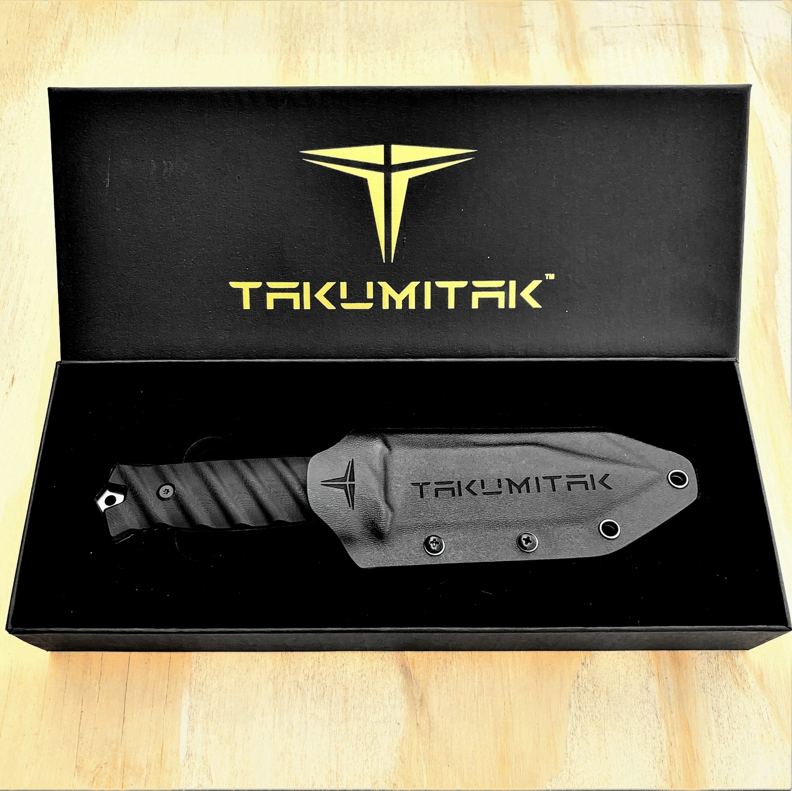 Takumitak 9.75″ Tactical Gear D2 Blade G10 Handles Molle Kydex Fixed Blade Knife