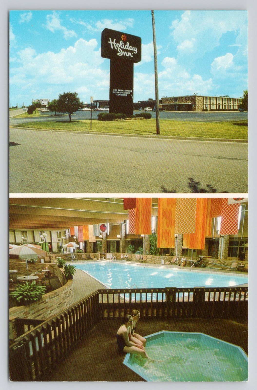 Bloomington IN Holiday Inn Holidome Indoor Swimming Pool View Postcard