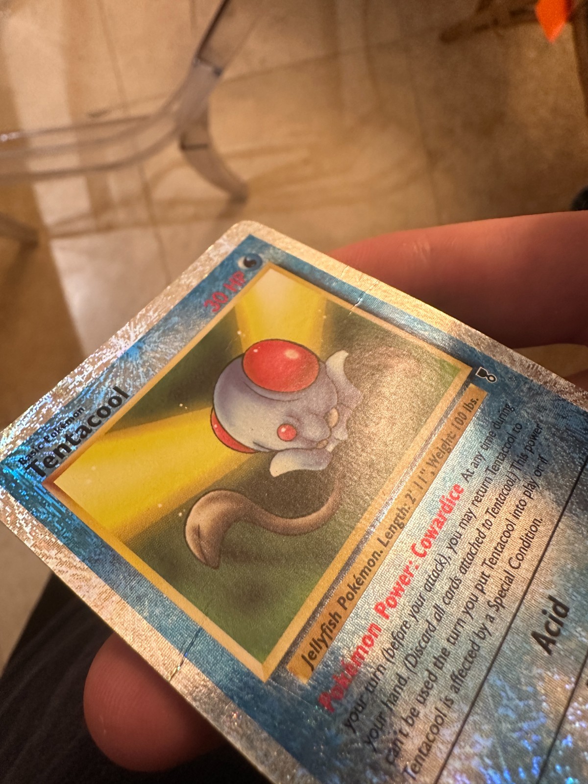 Tentacool, 96/110, Reverse Holo Rare, Legendary Collection – HP