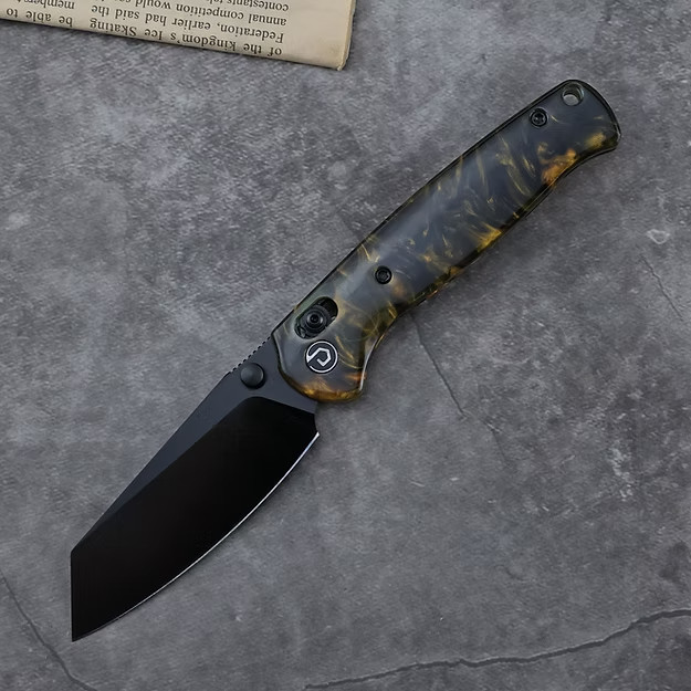 Defcon Artifact Folding Knife 3¼″ 14C28N Sandvik Steel Blade Epoxy Resin Handle