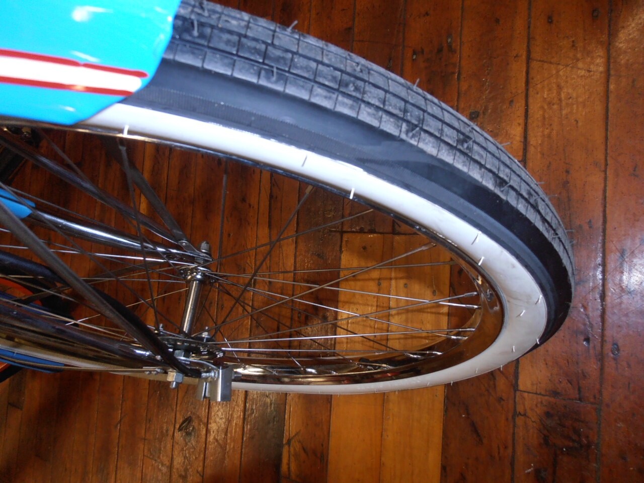 WHITEWALL 26 X 2.125 balloon bicycle tires BRICK TREAD Schwinn, Columbia BLEMS