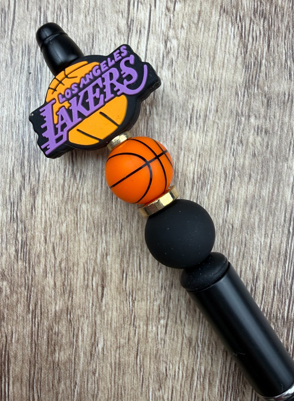 Sports! Basketball pen! Custom beaded pen. Gifts, basket filler, collect!!