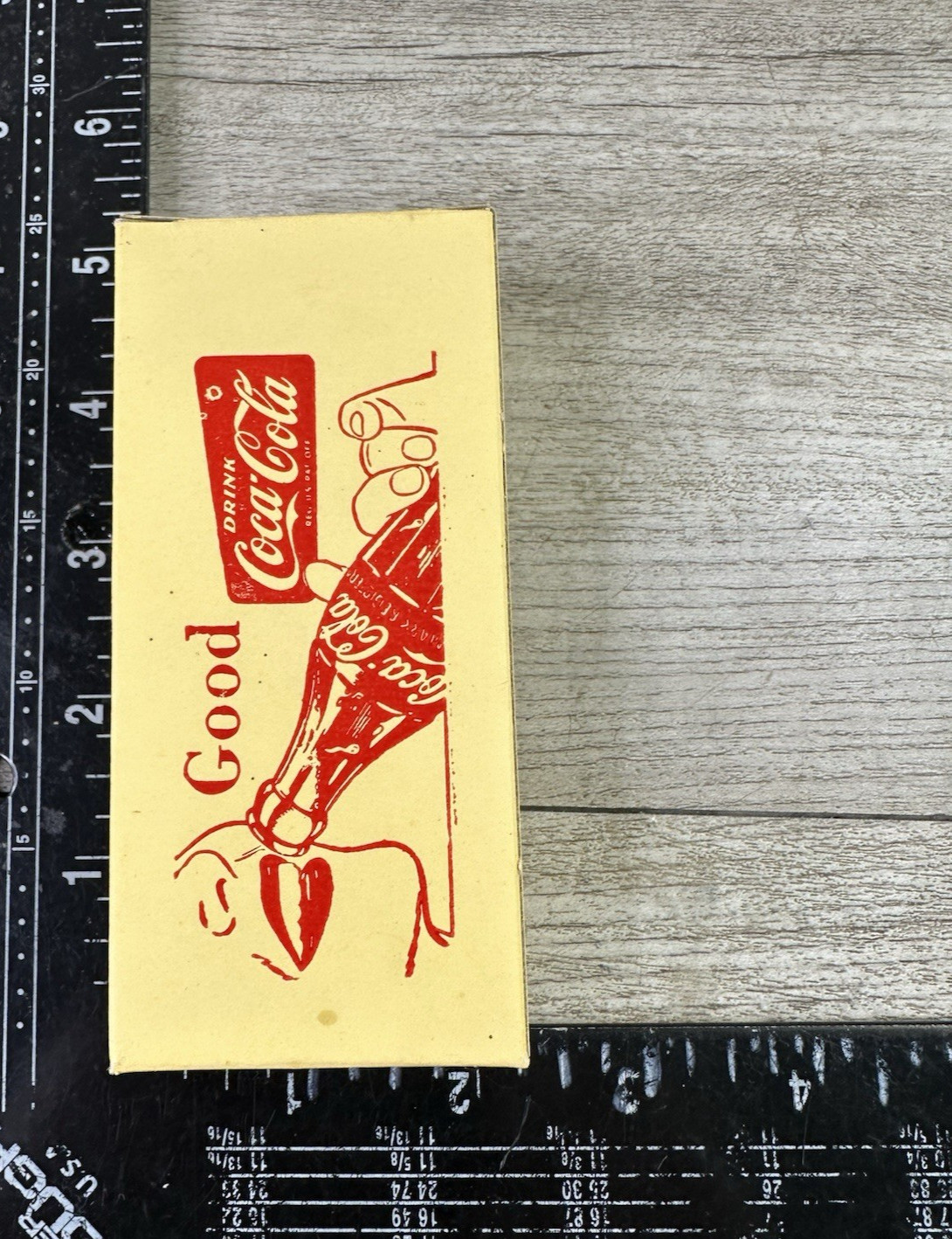 Vtg 24 Checkers Coca Cola Cardboard Box Empty Yellow Red w/Writing Collectible