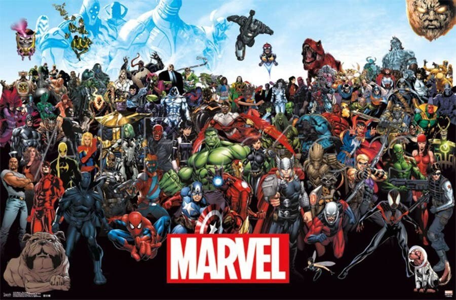 Marvel Comics Avengers “The Line Up” Characters Wall Poster 22.375″ X 34″ New