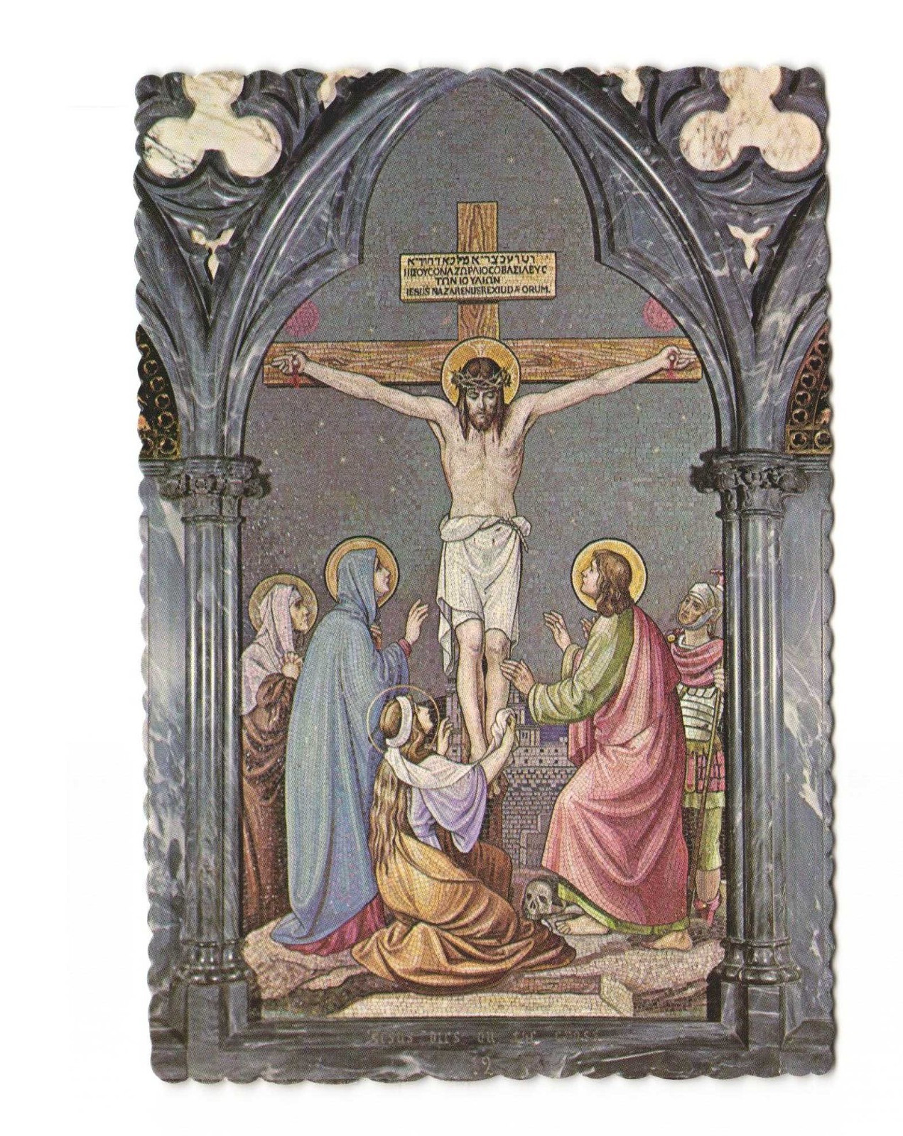 12th Station of the Cross St Mary’s Cathedral Covington Kentucky VTG postcard Un