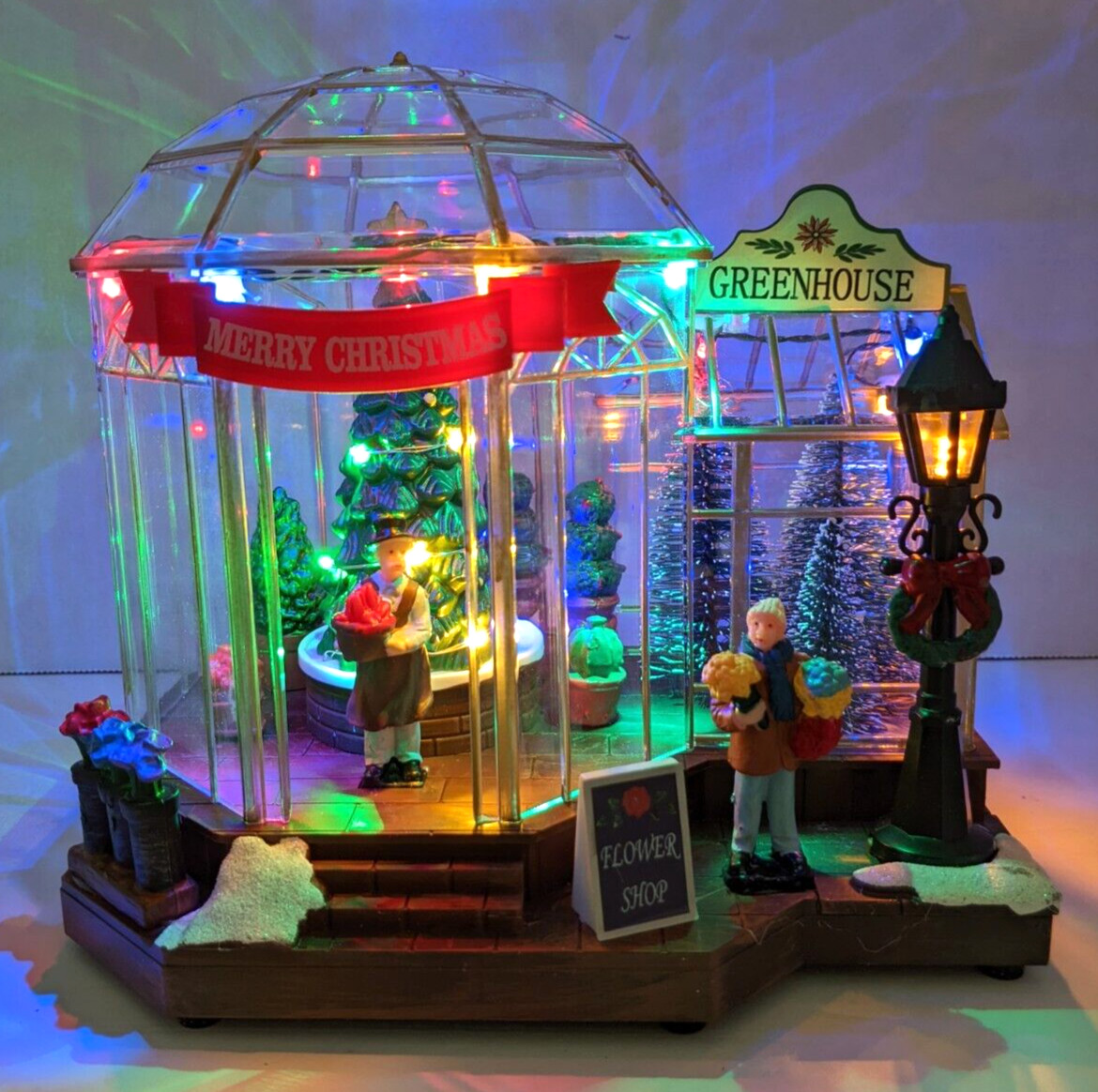 New 2024 Christmas GREENHOUSE by Holiday Time Lights Up & Plays 8 Carols VIDEO