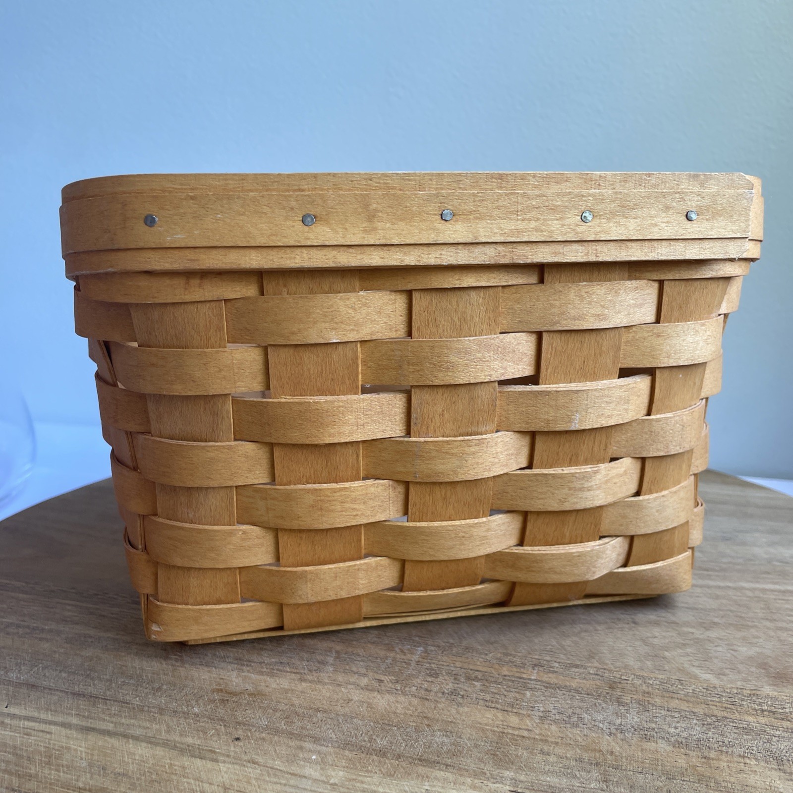 VTG Longaberger Rectangular Basket Planter Plastic Liner 2001 USA Made