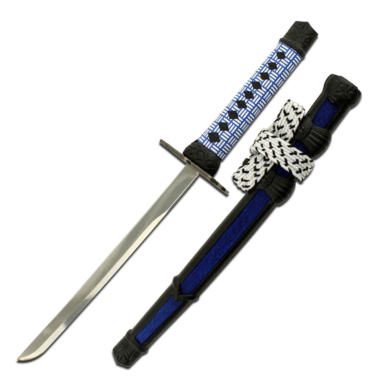 BladesUSA Samurai Sword Letter Opener-Display Stand-Cord Wrapped & Molded Sheath