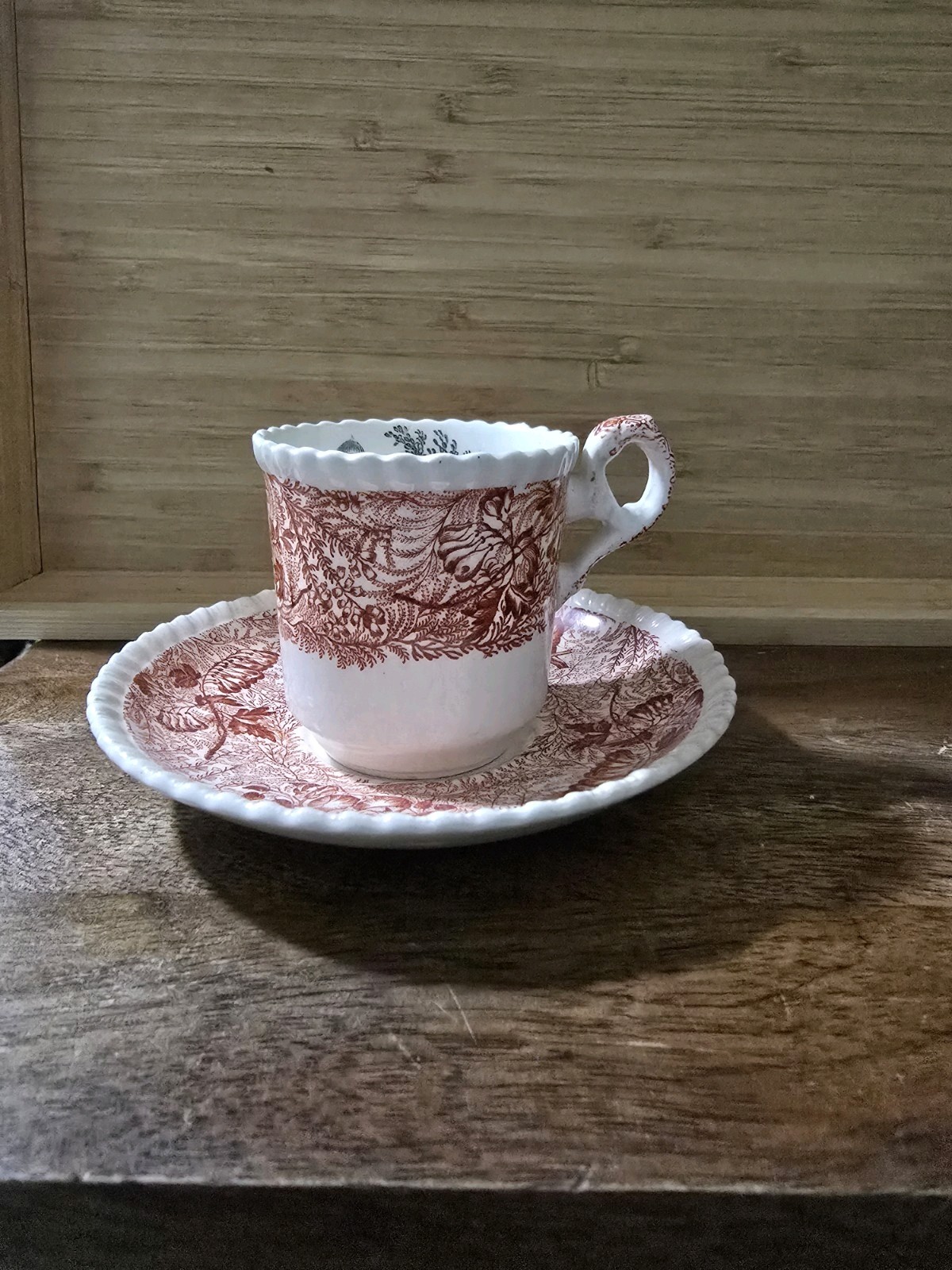 COPELAND SPODE Spode’s Tower – Pink Demitasse Cup & Saucer Set Espresso