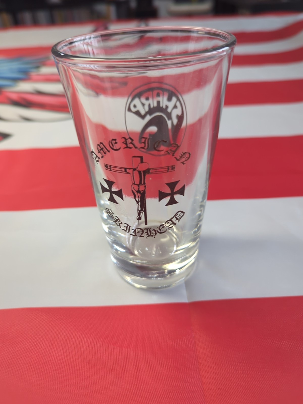 American SHARP Pint Glass Skinhead SHARP Sharpskin Oi
