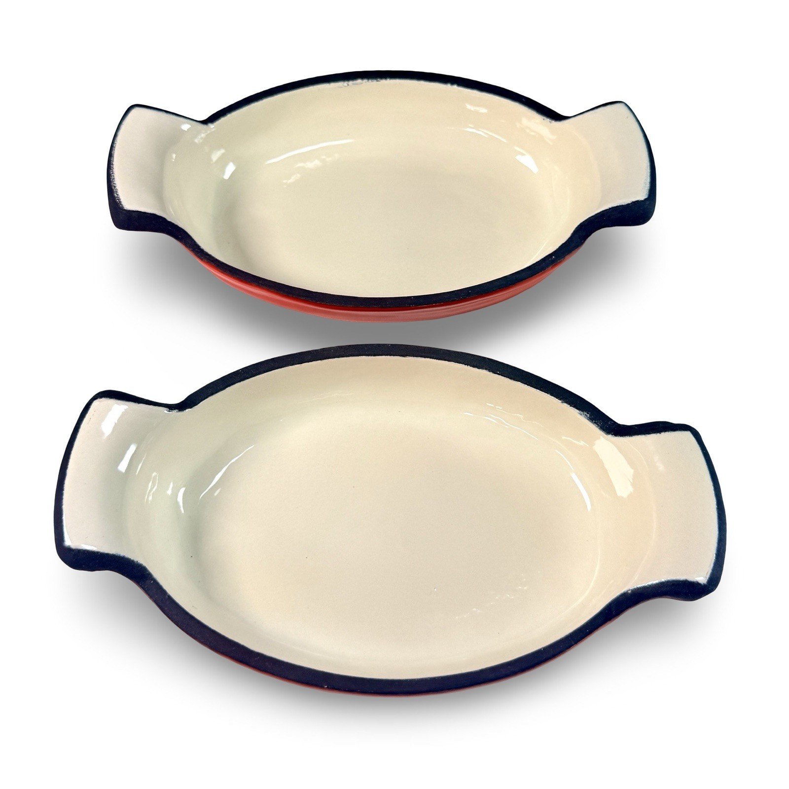 Martha Stewart Enameled Cast Iron Au Gratin Casserole Pans Macys Cellar Red Pair