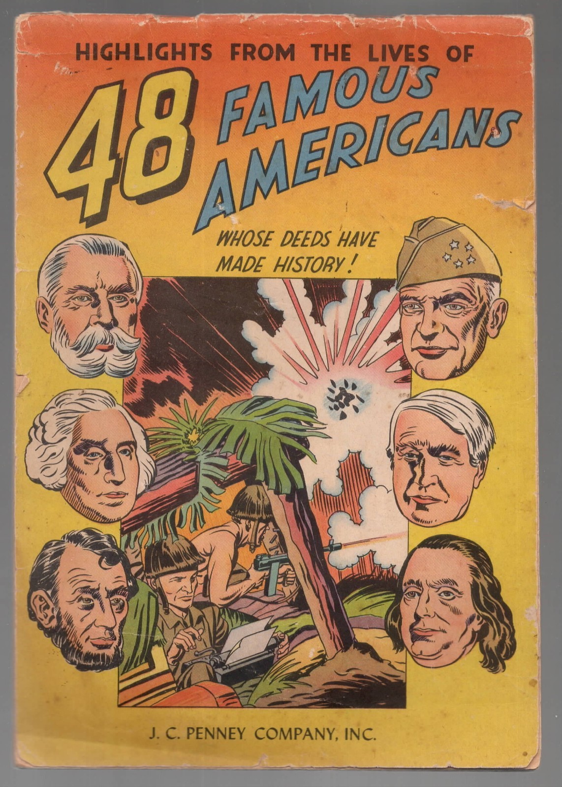 48 Famous Amercans J.C. Penney Giveaway Promotional Comic 1947 Joe Simon