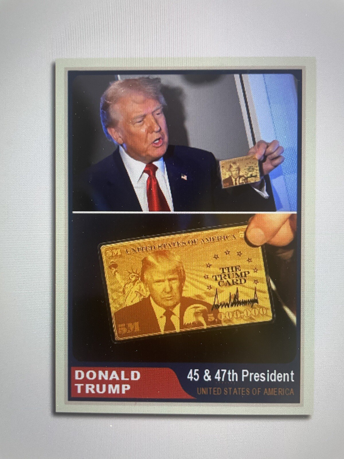 Donald Trump 2024 “47“ Custom ACEO Card The Gold Card