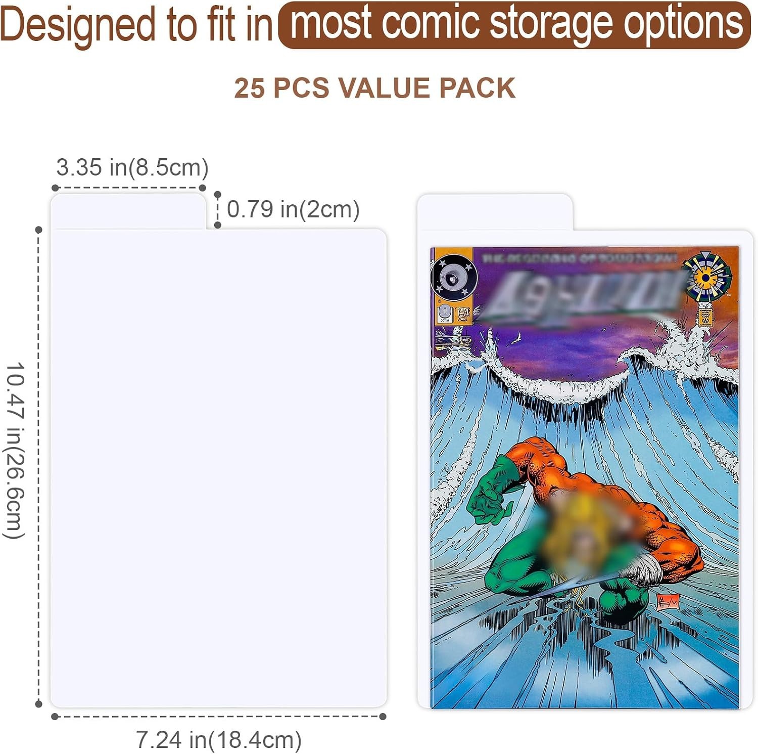 Efficient Organization: 25 Cardboard Comic Book Dividers with Rounded Corners