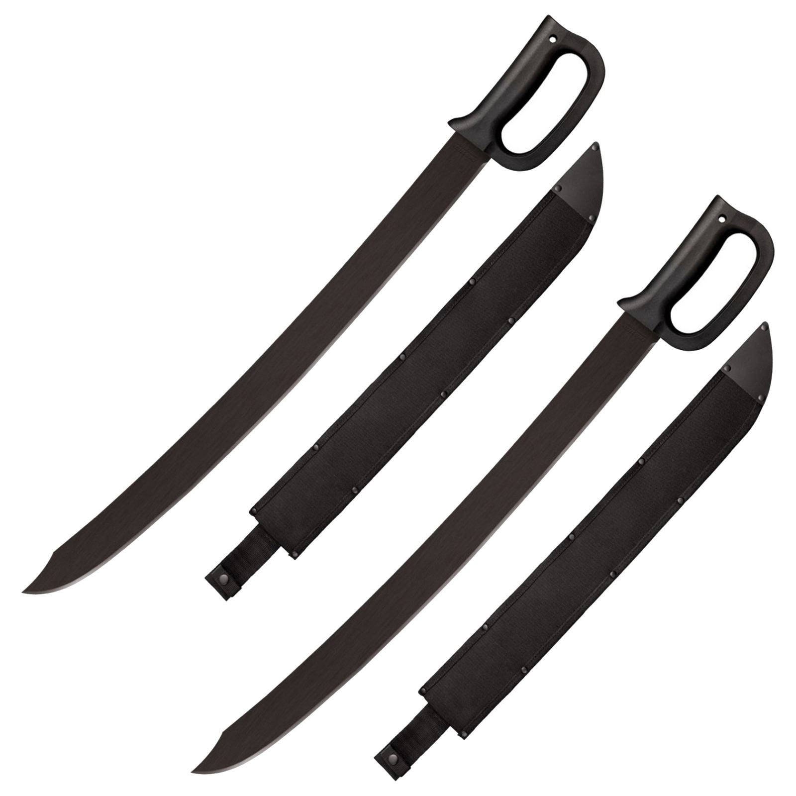 Cold Steel 24″ Carbon Steel Cutlass Machete with Sheath Cover Accessory (2 Pack)
