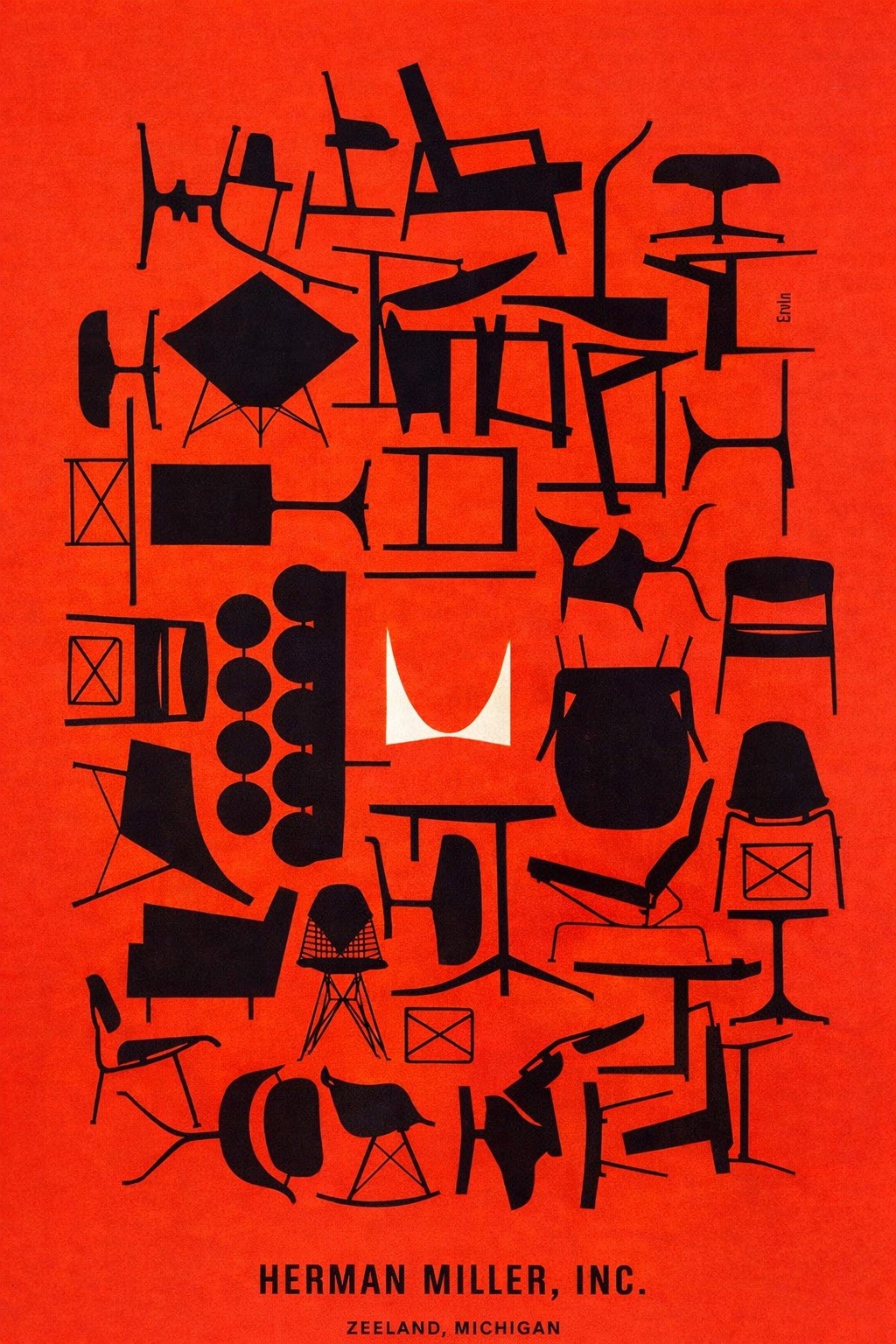 Herman Miller – Midcentury Modern Poster 🪑 24×36” – 200gsm – Rare Reprint🤯!