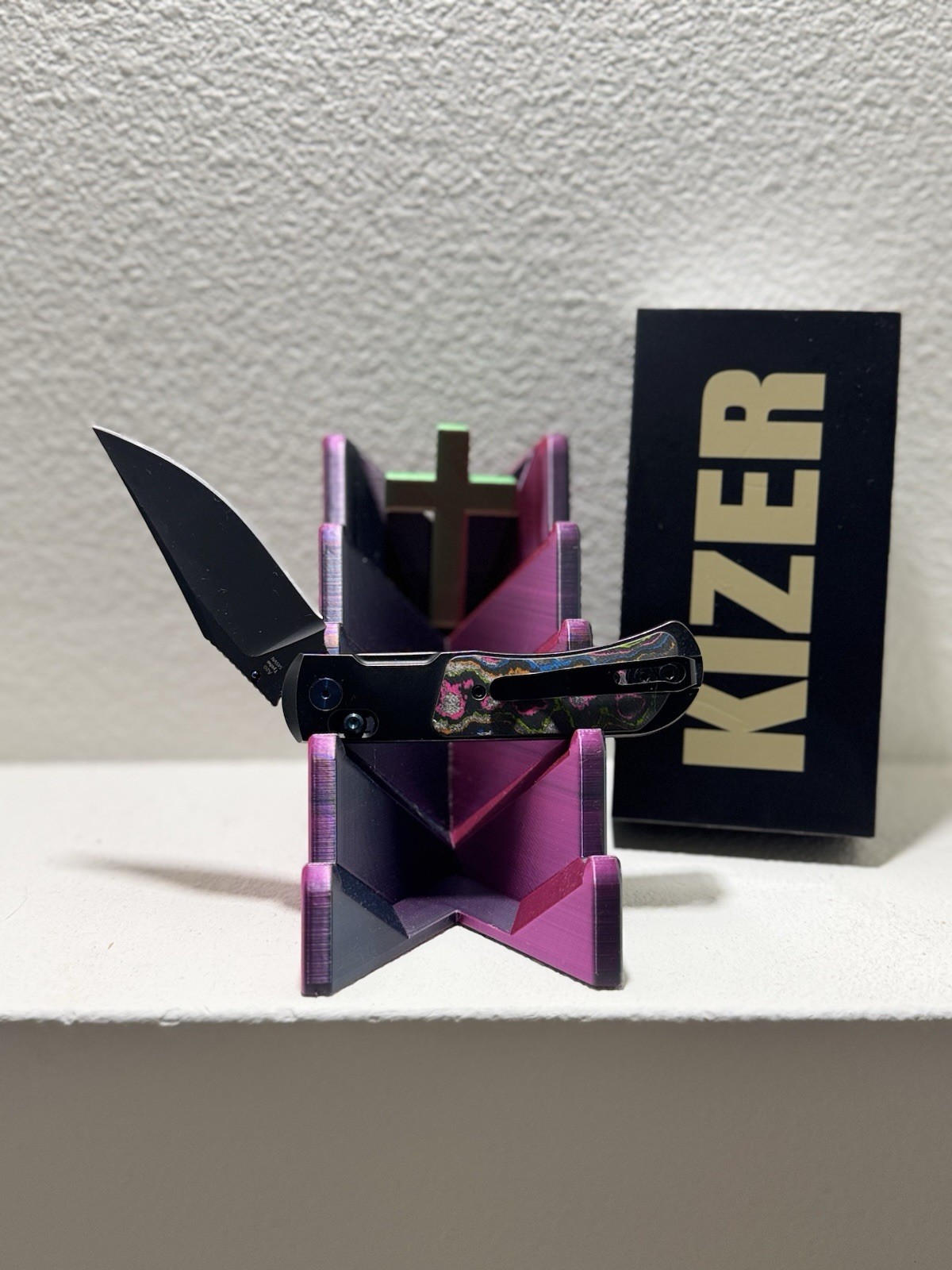 Kizer Tycho, BR-OP EXCLUSIVE, Titanium + 80s Camo Carbon Fiber, DLC S45, BNIB