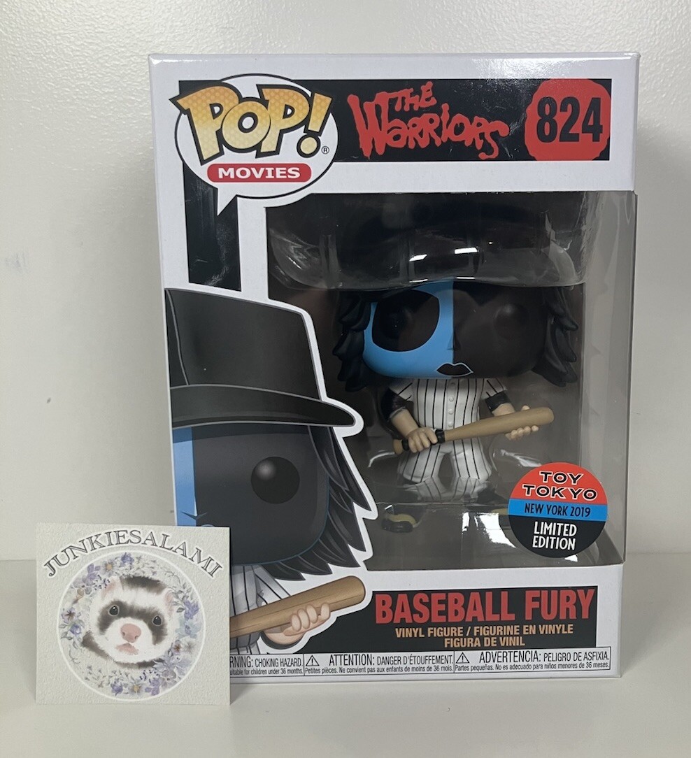 The Warriors #824 Baseball Fury Blue Funko Pop! 2019 NYCC Toy Tokyo Sticker New