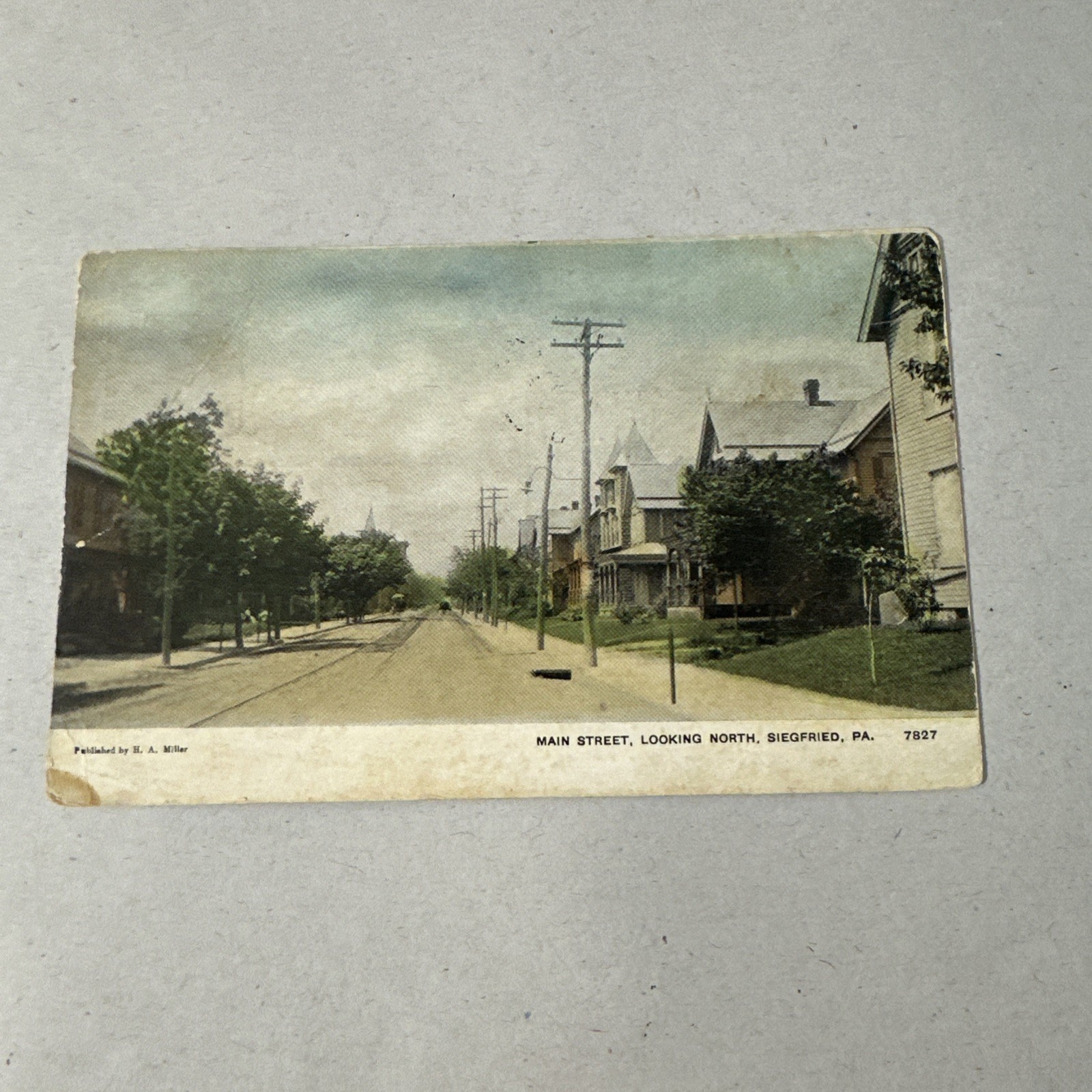Siegfried Pennsylvania Main Street 1908 Antique Divided Back Postcard Posted
