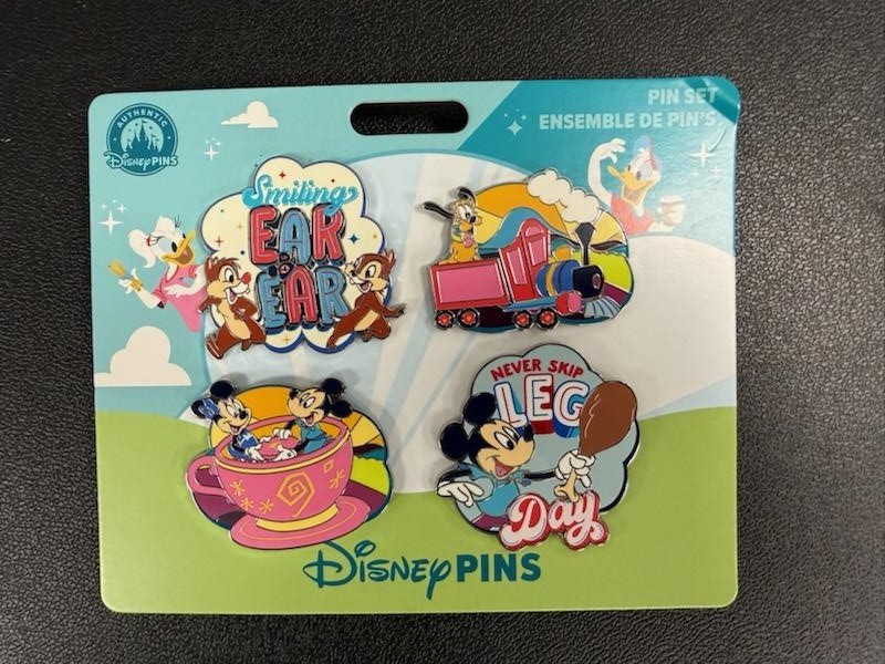Disney Parks Trading Pin Best Day Ever Mickey & Friends Set Of 4 Exclusive NWT