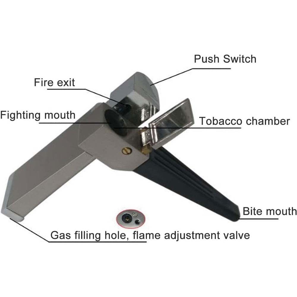 2 in 1 Foldable Metal Lighter Pipe Combination Portable Smoking Lighter 2025