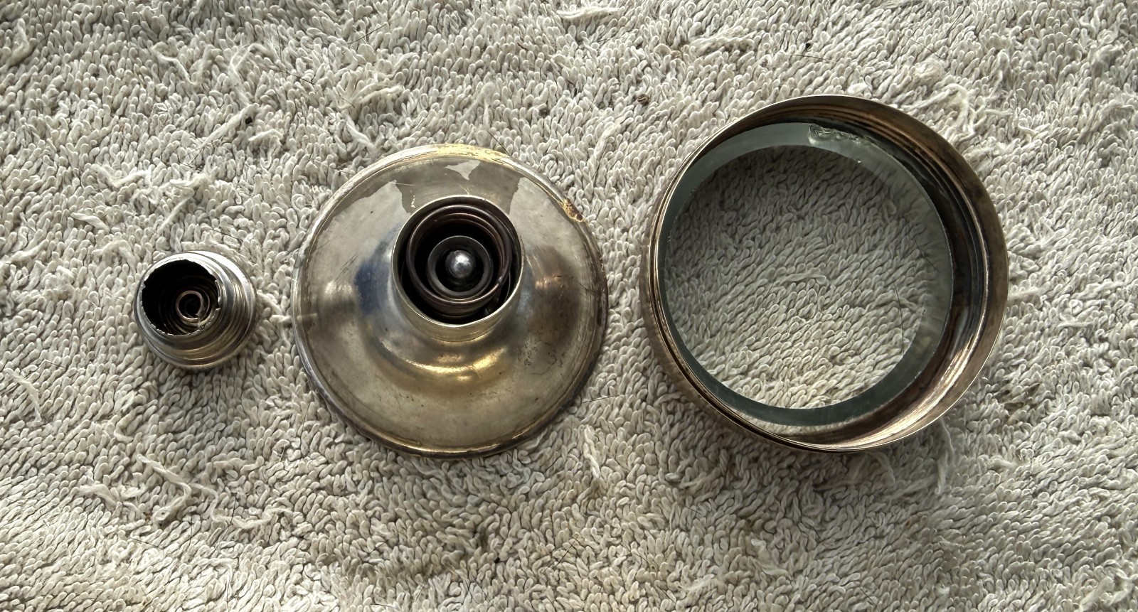 VINTAGE CIRCA 1930’S “BULLET” FLASHLIGHT, WORN TO BRASS FINISH – GLASS LEN