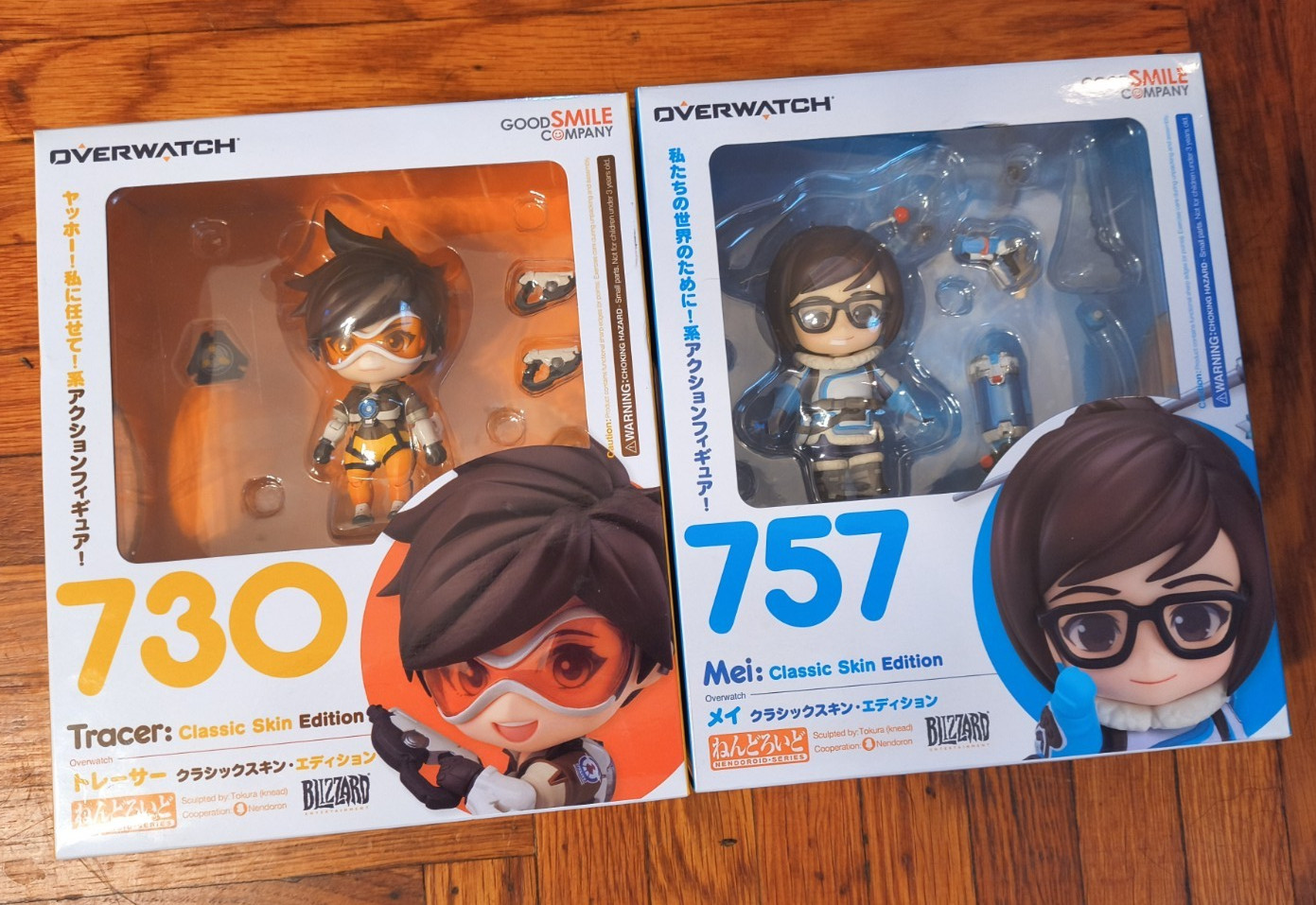 Good Smile Nendoroid Overwatch Figure Lot 2 Mei #757 / Tracer #730 PRE-OWNED