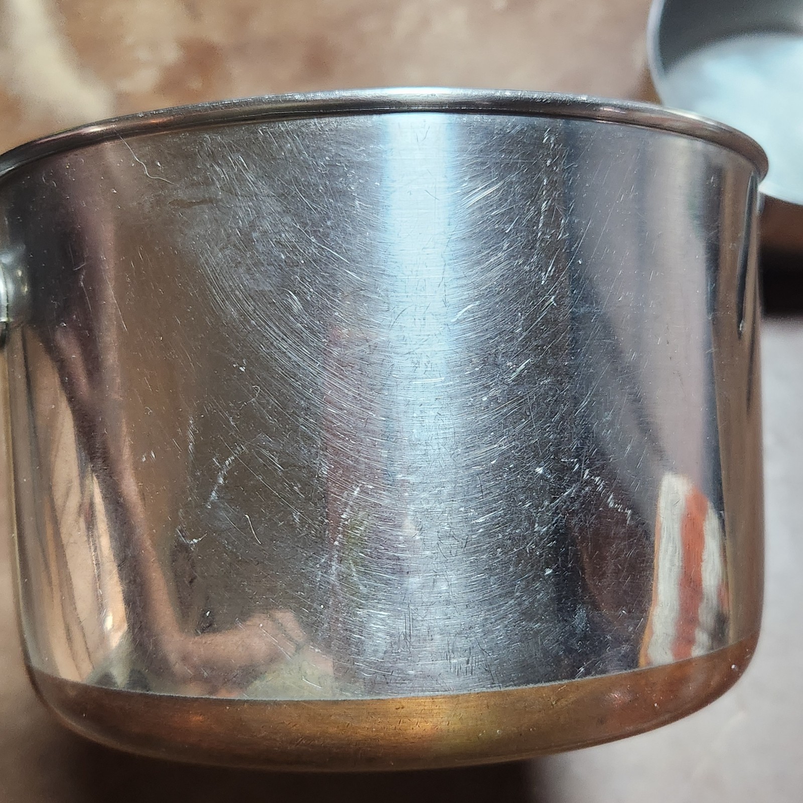 VTG Revere Ware 1801 2 Qt -78 & 3/4 Qt Copper Bottom Pans Clinton USA
