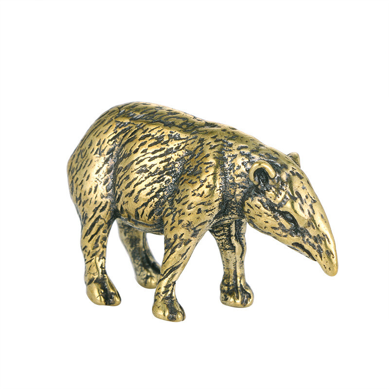 Solid Brass Beast Figurine Statue Animal Figurines Toys Home Desktop Decoration