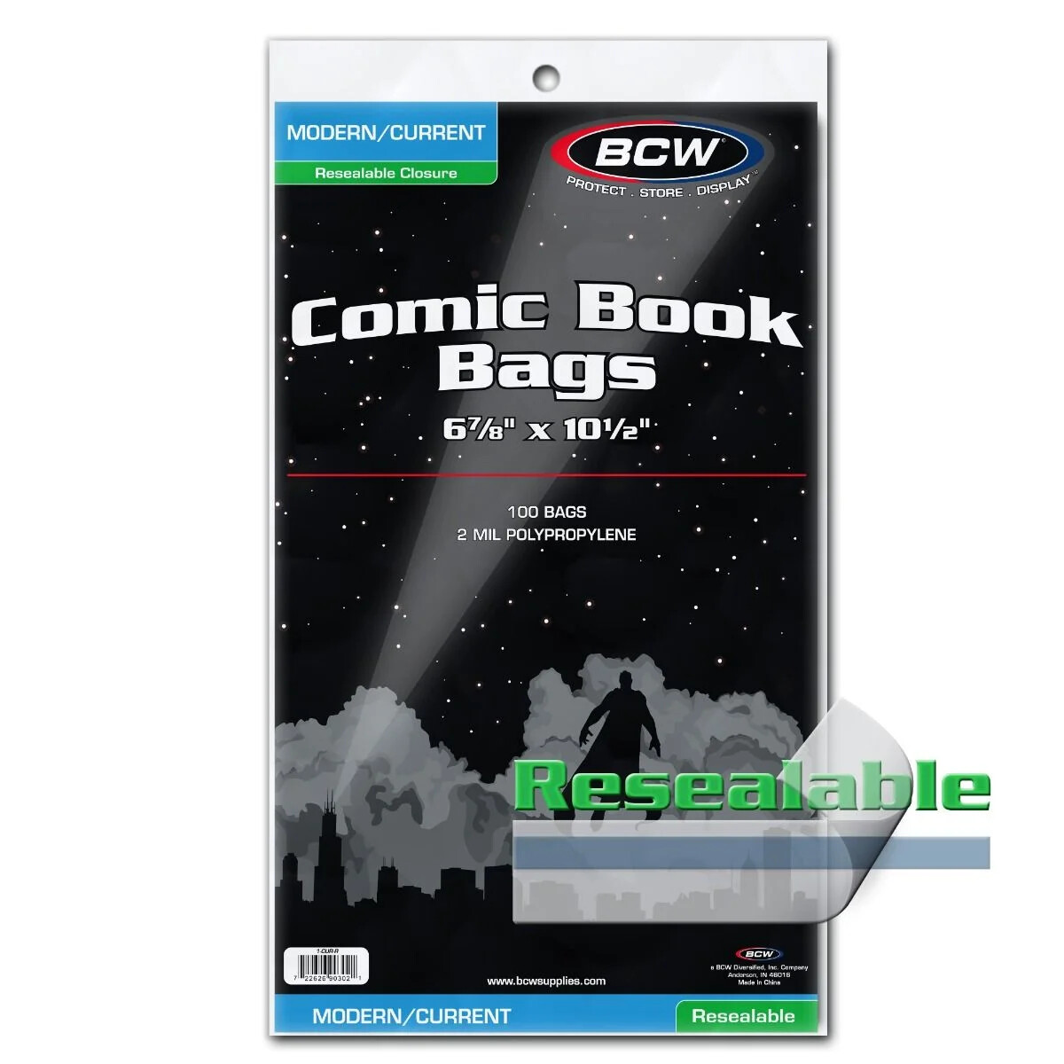 200 – BCW Current Modern Resealable 2-Mil Polypropylene Comic Book Bags!