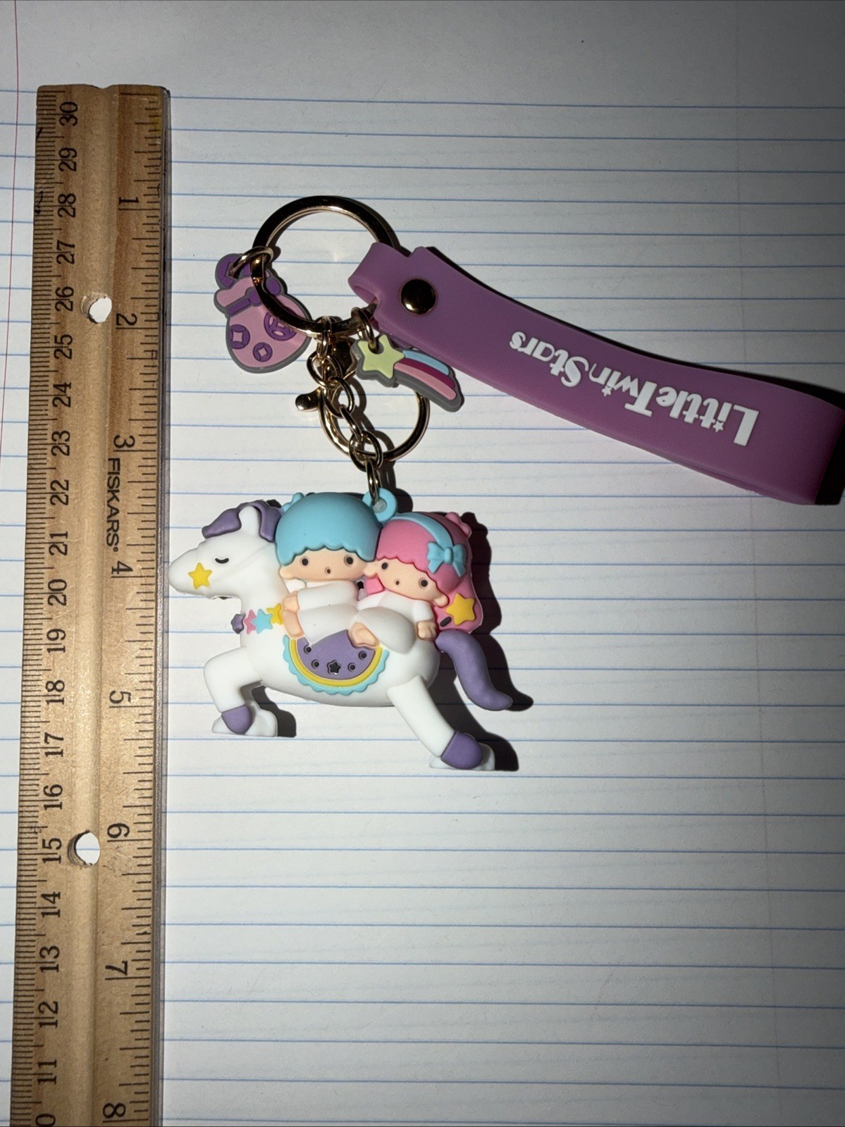 Little Twin Stars & Unicorn Rubber & Metal Keychain Sanrio New! Fast Shipping!