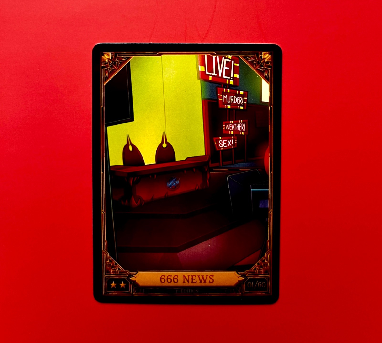 666 News 01/60 S2 1st Edition Hazbin Hotel Trading Card