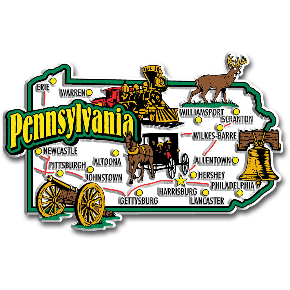 Pennsylvania Jumbo State Magnet by Classic Magnets